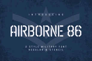 Airborne 86 is a Sans military style Font Download