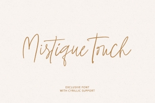 Mistique Touch Latin  Cyrillic Font Download