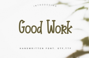 Good Work Font Download