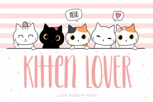 Kitten Lover Cute Display Font Download