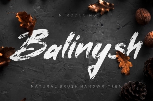 Balinysh Natural Brush Handwritten Font Download