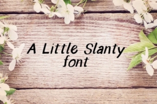 A Little Slanty Font Download