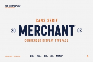Merchant Condensed Display Typeface Font Download