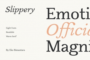 Slippery; Warm Serif Font Download
