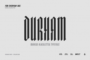 Durham Modern Blackletter Typeface Font Download