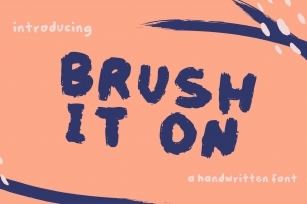 brush it on! a handwritten font Font Download
