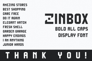 Zinbox - Bold Display Font Font Download