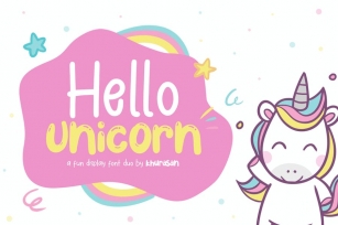 Hello Unicorn Font Duo Font Download