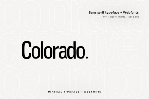 Colorado - Modern Typeface + WebFont Font Download