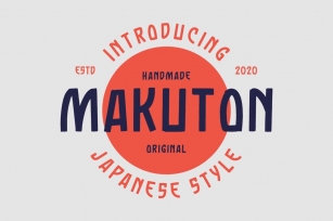 Makuton Japanese Vintage Typeface Font Download