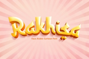 Rakhisa - cartoon faux arabic font Font Download