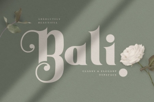 Bali - Elegant Decorative Serif Font Download