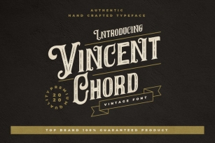 Vincent Chord - Vintage Decorative Typeface Font Download