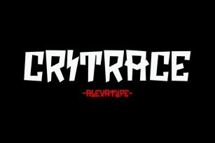 Critrace - Energetic Display Font Font Download