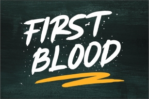 First Blood - Natural Brush Font Font Download