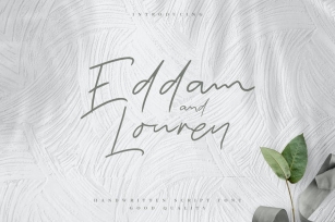 Eddam And Louren - Elegant Signature Font Download