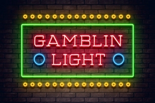 Gamblin Light Neon Font Font Download