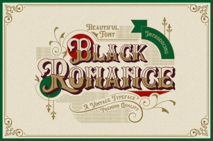 Black Romance - Vintage Blackletter Shadow Font Font Download