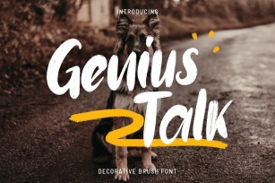 Genius Talk  - Brush Font Font Download