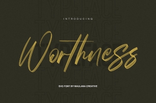 Worthness SVG Brush Font Free Sans Font Download