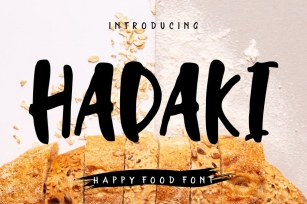 Hadaki - Happy Food Font Font Download