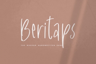 Beritaps - The Handwritten Font Font Download