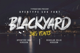 Blackyard SVG & Regular font (Psd Layered Files) Font Download