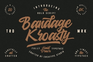 Bandage Kroasty Script Font Download
