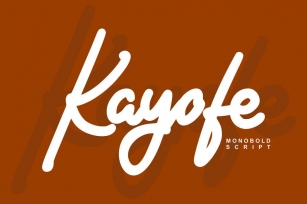 Kayofe Monobold Script Font Download