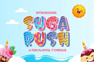Suga Rush - Fun Playful Typeface Font Download