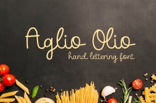 Aglio Olio - Hand Lettering Font Font Download