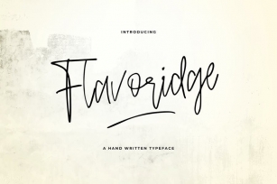 Flavoridge - Handwritten Typeface Font Download