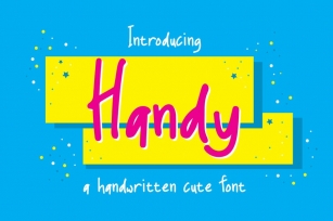 Handy Fonts - A Handwritten Cute Font Font Download
