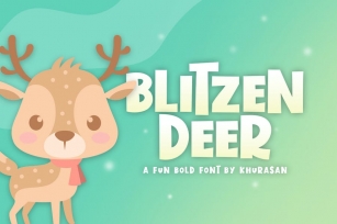 Blitzen Deer Font Font Download