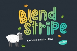 Blendstripe - Fun Inline Children Font Font Download