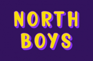 North Boys - Playful Layered Font Font Download