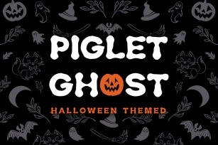 Piglet Ghost - Halloween Display Typeface Font Download