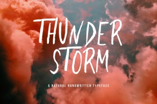 Thunderstorm - Handwritten Brush Font Font Download