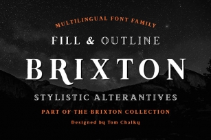 Brixton (Fill and Outline) Font Download
