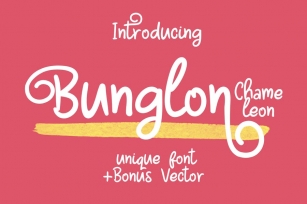 Bunglon Chameleon and Bonus Vector Font Download