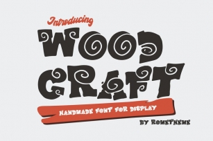 Wood Craft - Handmade Display Font RG Font Download