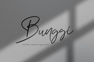Bunggi Signature Font Download