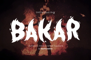 Bakar - Flaming Unique Font Font Download