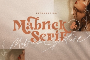 Mabrick - Logotype Fashion serif rough Font Download
