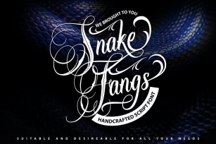 Snake Fangs | Handcrafted Script Font Font Download