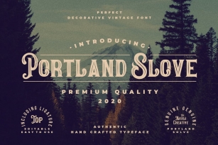 Portland Slove - Vintage Decorative Font Font Download