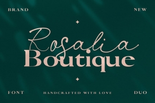 Rosalia Boutique- Handwritten Script and Serif Duo Font Download