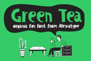 Green Tea - Organic Fun Font Font Download