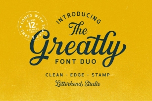 Greatly Font Duo + Logo Templates Font Download