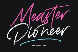 Measter Pioneer SVG HandBrush Font Font Download